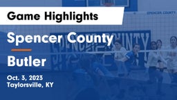Spencer County  vs Butler  Game Highlights - Oct. 3, 2023