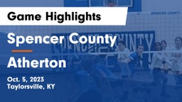 Spencer County  vs Atherton  Game Highlights - Oct. 5, 2023