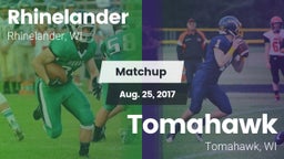 Matchup: Rhinelander High vs. Tomahawk  2017