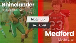 Matchup: Rhinelander High vs. Medford  2017