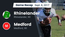 Recap: Rhinelander  vs. Medford  2017