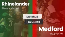 Matchup: Rhinelander High vs. Medford  2018