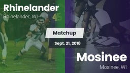 Matchup: Rhinelander High vs. Mosinee  2018