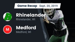 Recap: Rhinelander  vs. Medford  2019