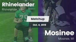 Matchup: Rhinelander High vs. Mosinee  2019