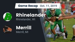 Recap: Rhinelander  vs. Merrill  2019