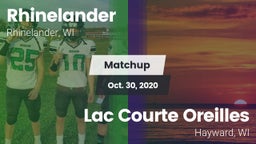 Matchup: Rhinelander High vs. Lac Courte Oreilles  2020