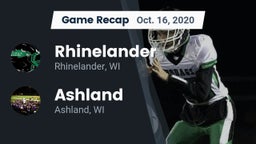 Recap: Rhinelander  vs. Ashland  2020