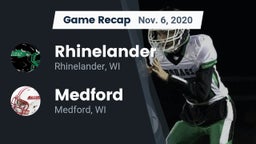 Recap: Rhinelander  vs. Medford  2020