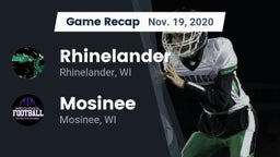 Recap: Rhinelander  vs. Mosinee  2020