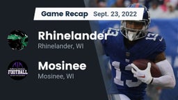 Recap: Rhinelander  vs. Mosinee  2022