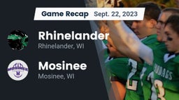 Recap: Rhinelander  vs. Mosinee  2023