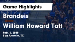 Brandeis  vs William Howard Taft  Game Highlights - Feb. 6, 2019