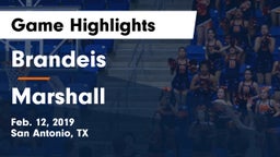 Brandeis  vs Marshall  Game Highlights - Feb. 12, 2019