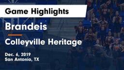 Brandeis  vs Colleyville Heritage  Game Highlights - Dec. 6, 2019