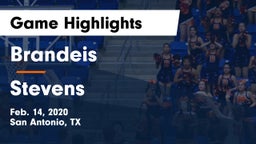 Brandeis  vs Stevens  Game Highlights - Feb. 14, 2020