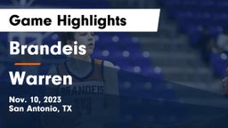 Brandeis  vs Warren  Game Highlights - Nov. 10, 2023