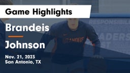 Brandeis  vs Johnson  Game Highlights - Nov. 21, 2023