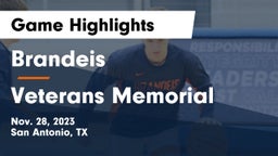 Brandeis  vs Veterans Memorial Game Highlights - Nov. 28, 2023