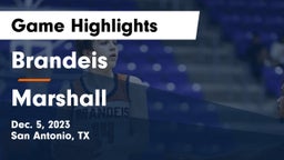Brandeis  vs Marshall  Game Highlights - Dec. 5, 2023
