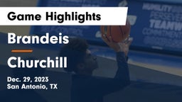 Brandeis  vs Churchill  Game Highlights - Dec. 29, 2023