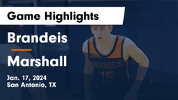 Brandeis  vs Marshall  Game Highlights - Jan. 17, 2024