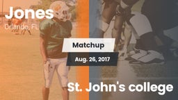 Matchup: Jones  vs. St. John's college 2017