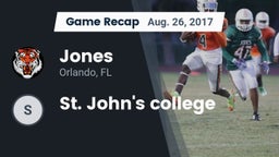 Recap: Jones  vs. St. John's college 2017
