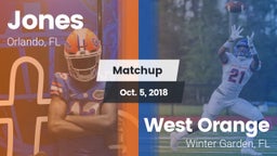 Matchup: Jones  vs. West Orange  2018