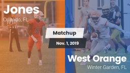 Matchup: Jones  vs. West Orange  2019
