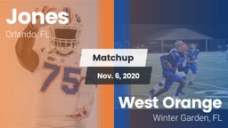 Matchup: Jones  vs. West Orange  2020