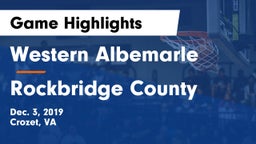 Western Albemarle  vs Rockbridge County  Game Highlights - Dec. 3, 2019