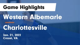 Western Albemarle  vs Charlottesville  Game Highlights - Jan. 21, 2022