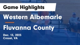 Western Albemarle  vs Fluvanna County  Game Highlights - Dec. 13, 2023