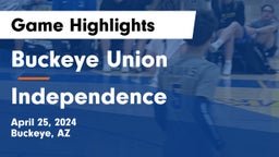 Buckeye Union  vs Independence  Game Highlights - April 25, 2024