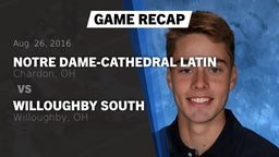 Recap: Notre Dame-Cathedral Latin  vs. Willoughby South  2016