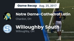 Recap: Notre Dame-Cathedral Latin  vs. Willoughby South  2017