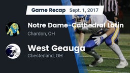 Recap: Notre Dame-Cathedral Latin  vs. West Geauga  2017