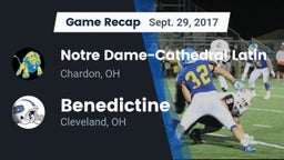 Recap: Notre Dame-Cathedral Latin  vs. Benedictine  2017