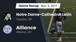 Recap: Notre Dame-Cathedral Latin  vs. Alliance  2017