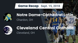 Recap: Notre Dame-Cathedral Latin  vs. Cleveland Central Catholic 2018