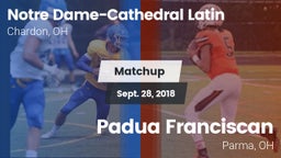 Matchup: NDCL vs. Padua Franciscan  2018