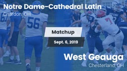 Matchup: NDCL vs. West Geauga  2019