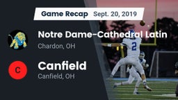Recap: Notre Dame-Cathedral Latin  vs. Canfield  2019