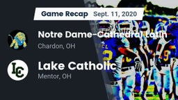 Recap: Notre Dame-Cathedral Latin  vs. Lake Catholic  2020