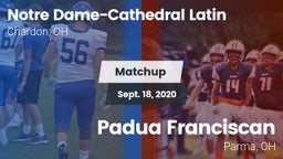 Matchup: NDCL vs. Padua Franciscan  2020