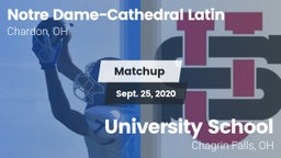 Matchup: NDCL vs. University School 2020