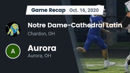 Recap: Notre Dame-Cathedral Latin  vs. Aurora  2020