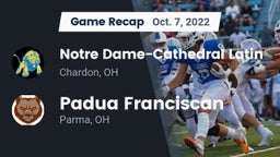 Recap: Notre Dame-Cathedral Latin  vs. Padua Franciscan  2022