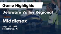 Delaware Valley Regional  vs Middlesex  Game Highlights - Sept. 10, 2022